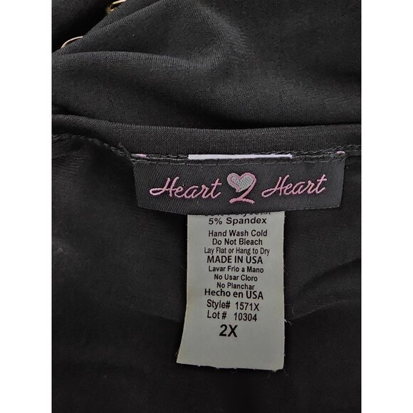 Heart 2 Heart Dress Black Size 2X Sleeveless Gold Tone Chain Belt Design Womens - Picture 4 of 5